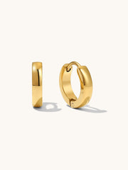 GLOSSY HOOPS Medium Ohrringe Gold