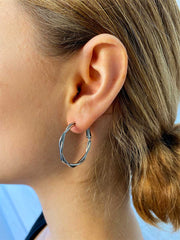 Flourish Hoop Ohrringe Silber-Shopicrush