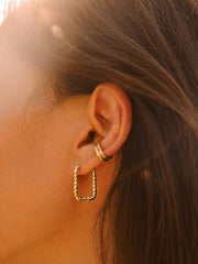 Geometric Hoop Ohrringe Silber-Shopicrush