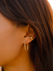Geometric Hoop Ohrringe Silber-Shopicrush