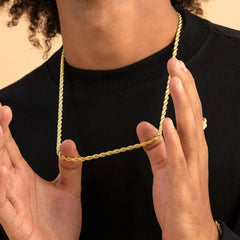 Kordelkette in Gelbgold (Alle Größen) - icrush - schmuck