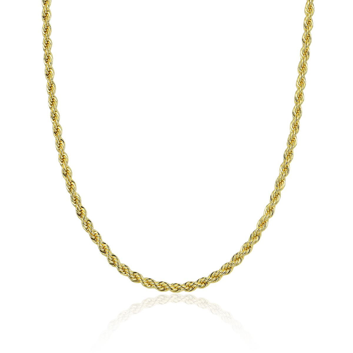 Kordelkette in Gelbgold (Alle Größen) - icrush - schmuck