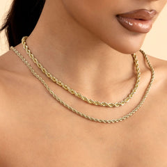 Kordelkette in Gelbgold (Alle Größen) - icrush - schmuck