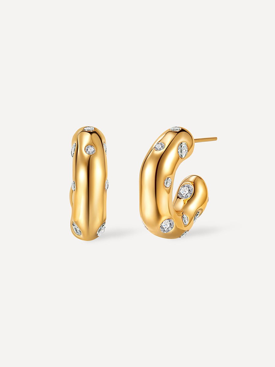 Meteorites Ohrringe Gold-Shopicrush