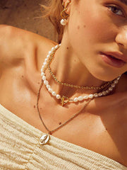 Modern Pearl OHRRINGE GOLD-Shopicrush
