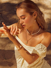 Modern Pearl OHRRINGE GOLD-Shopicrush