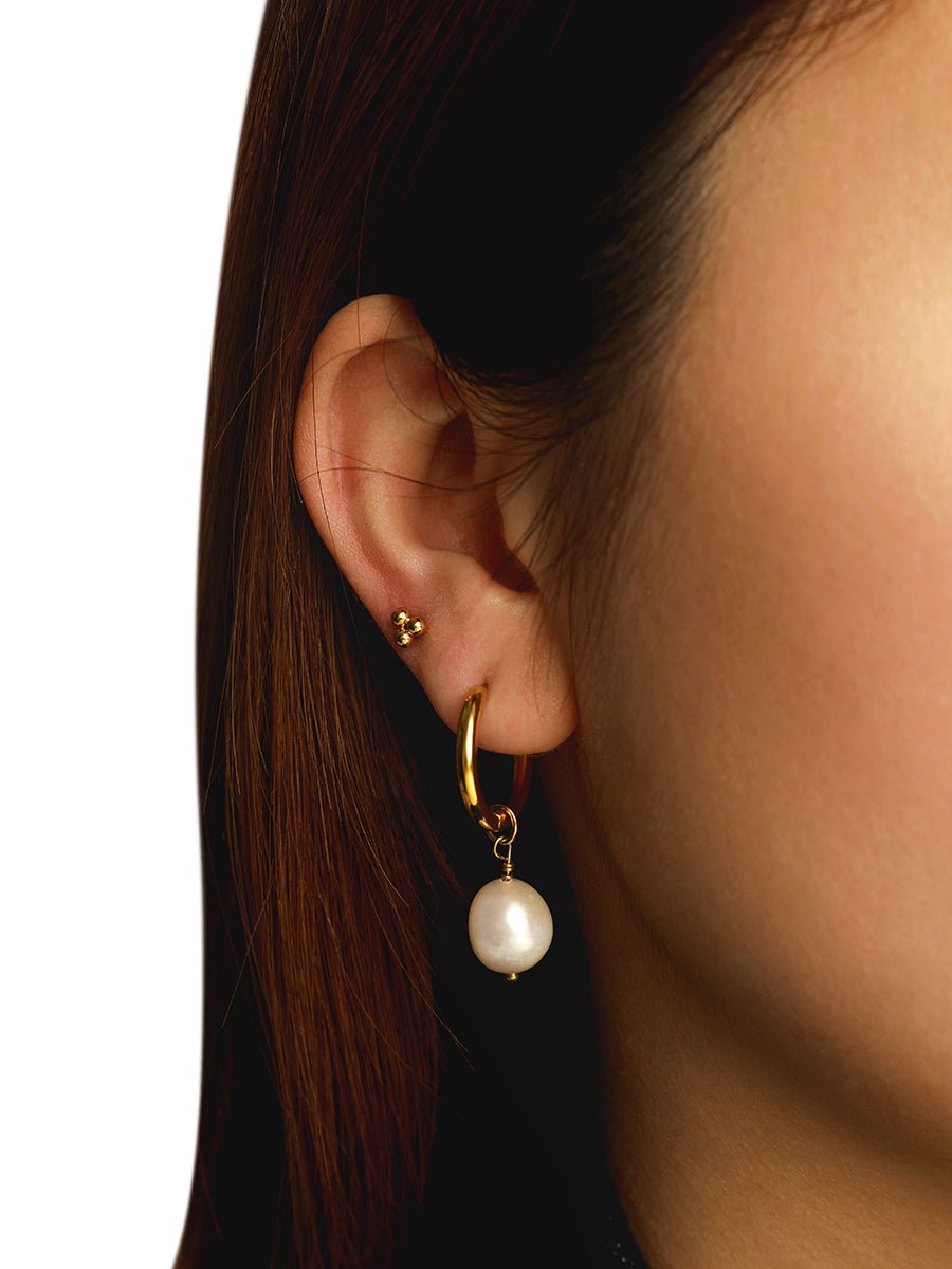 Modern Pearl OHRRINGE GOLD-Shopicrush