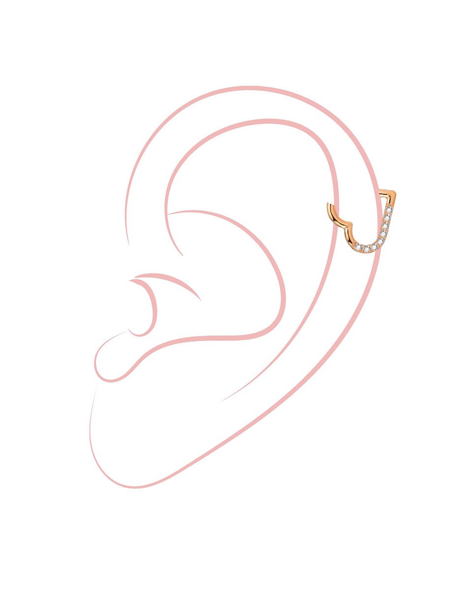 Shine Heart Titan Piercing Gold-Shopicrush
