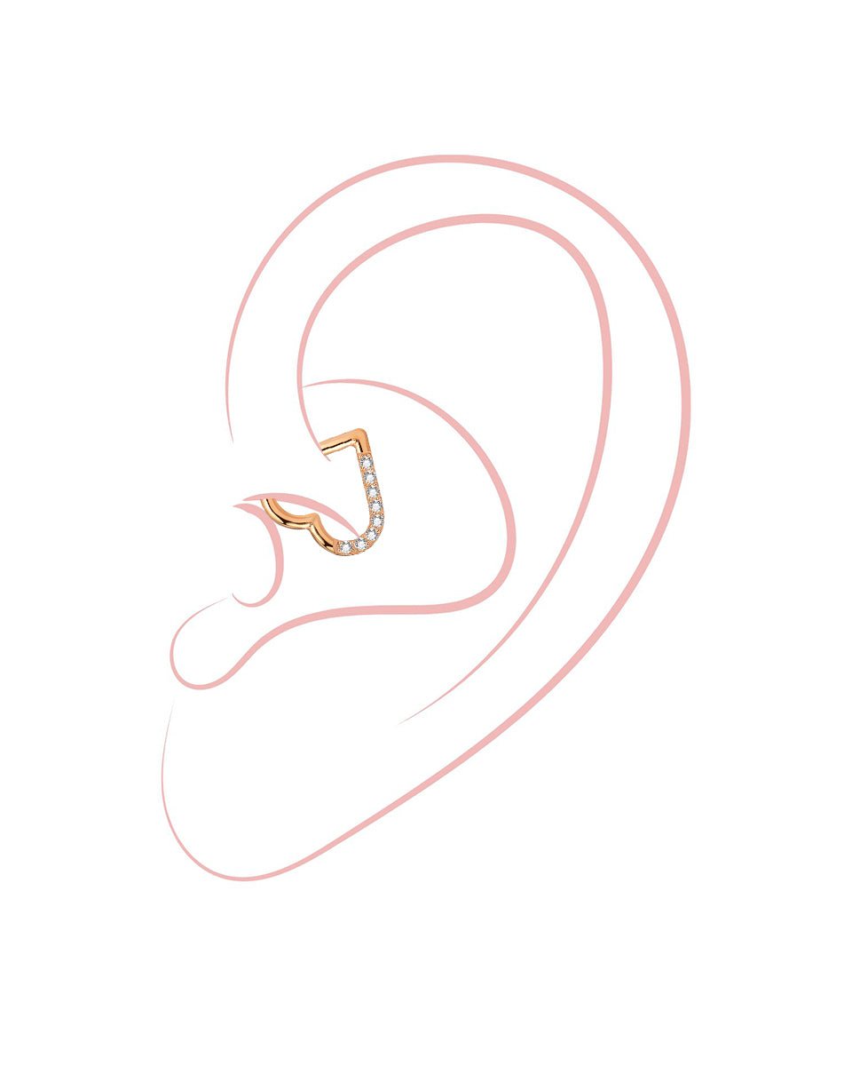 Shine Heart Titan Piercing Gold-Shopicrush