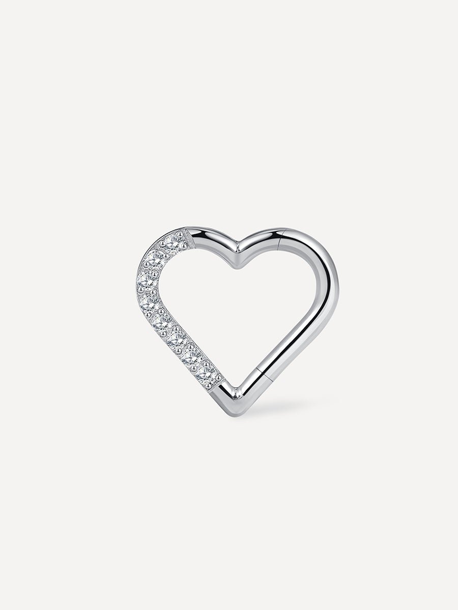 Shine Heart Titan Piercing Silber-Shopicrush