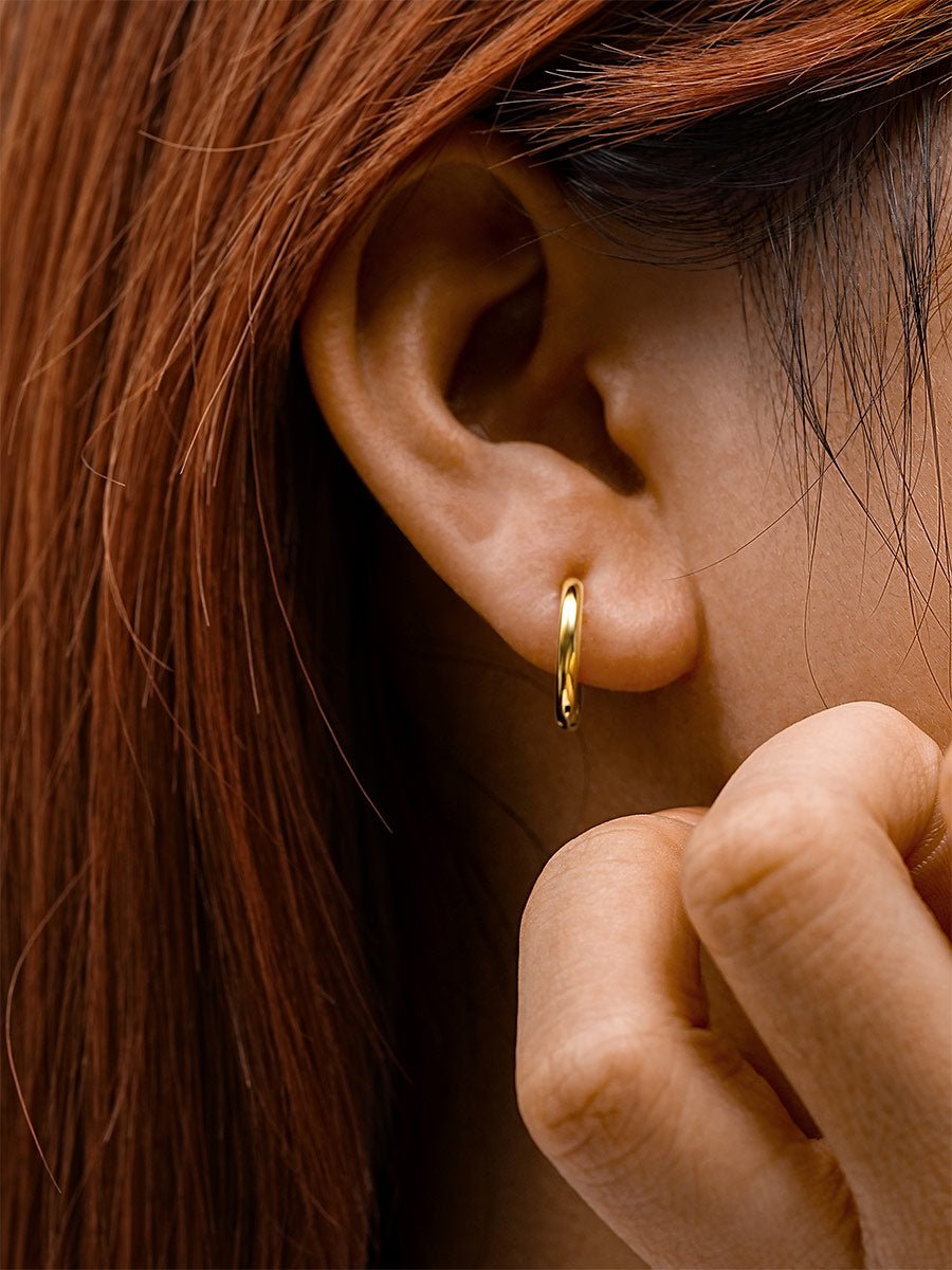 SLIM HOOP Small Ohrringe Gold-Shopicrush