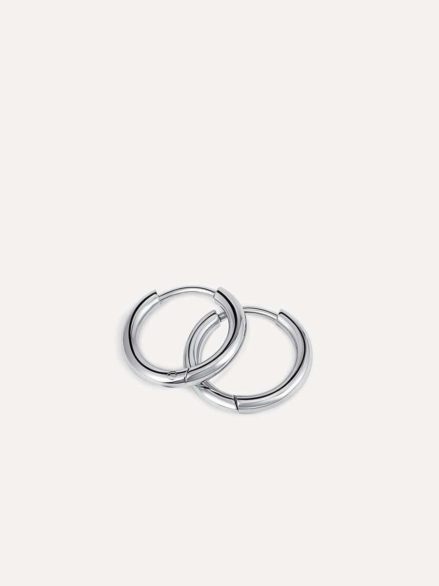 SLIM HOOP Small Ohrringe Silber-Shopicrush