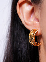 Strengthen Twist Ohrringe Silber-Shopicrush