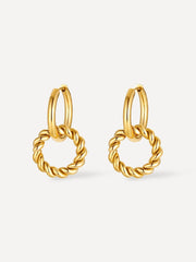 Twirl Hoop Ohrringe Gold-Shopicrush