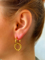 Twirl Hoop Ohrringe Gold-Shopicrush