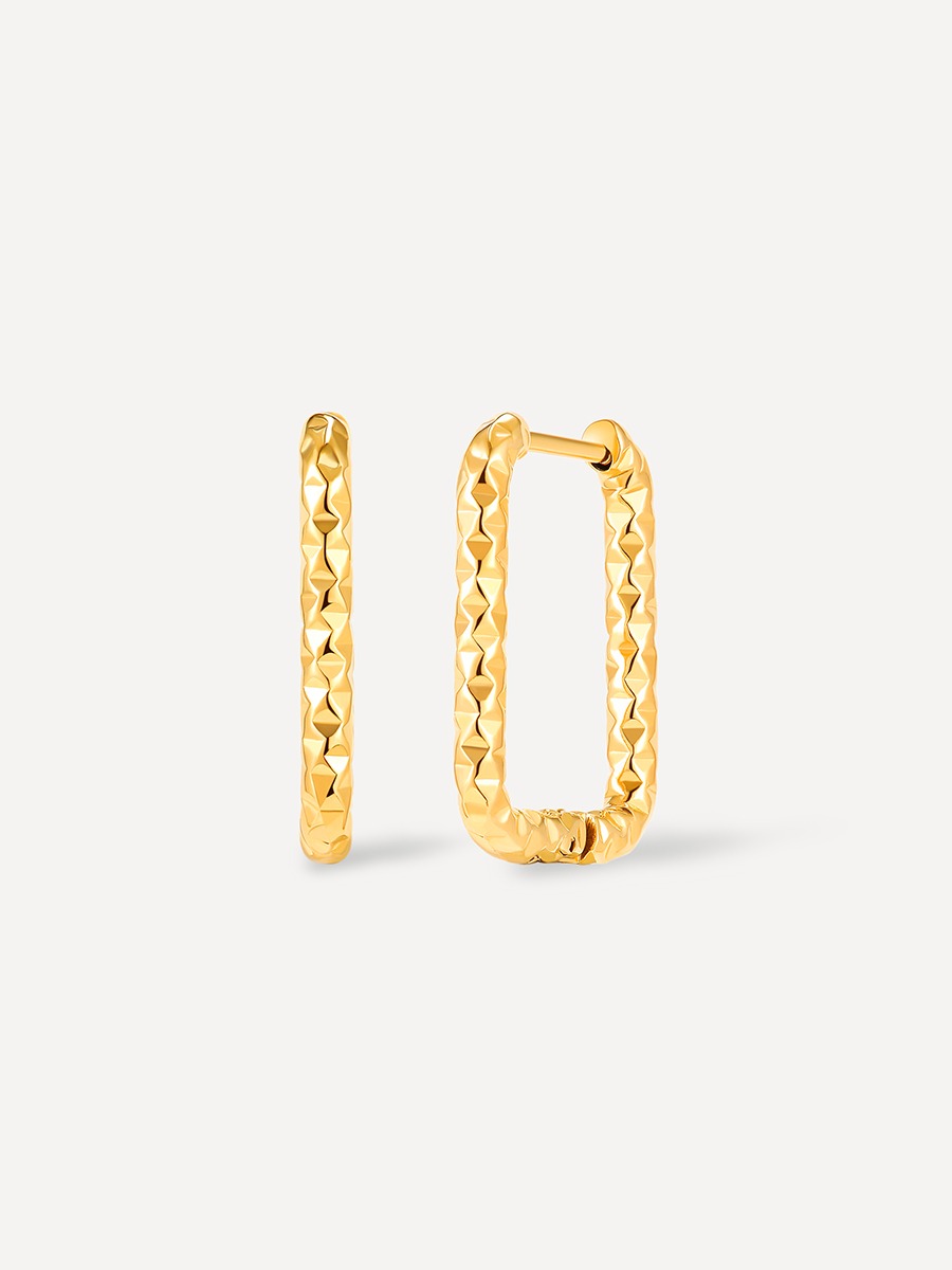 Geometric Hoop Ohrringe Gold-Shopicrush